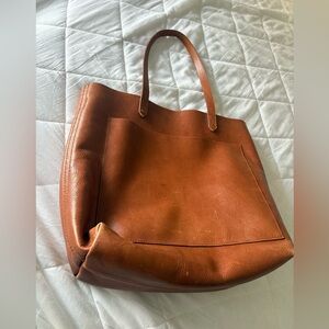 Madewell Brown Leather Tote Bag